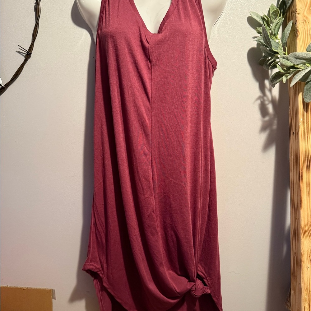 Burgundy Sleeveless Dress
